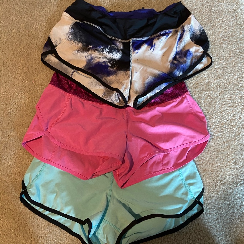 3 Pair Bundle of size 6 Lululemon Shorts